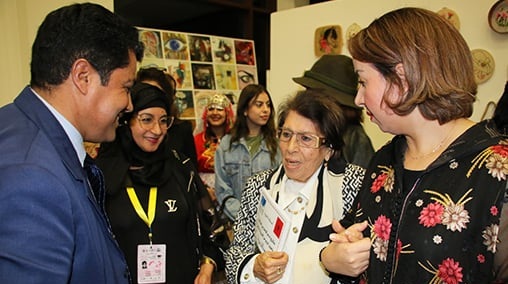 خريبكة.. تكريم الكاتبة خناتة بنونة في اختتام فعاليات ملتقى الثقافة العربية 1 Khnata Bennouna Hommage