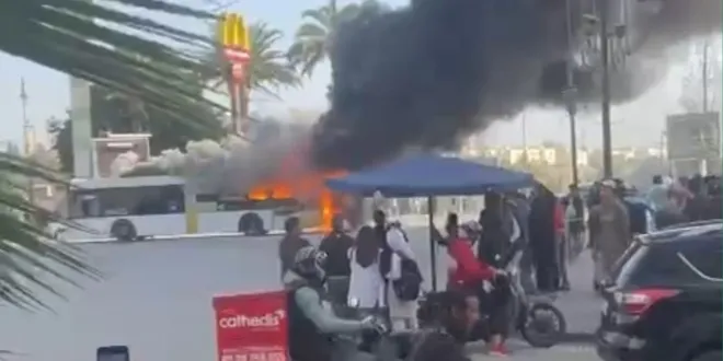 فاس:اندلاع حريق في حافلة النقل الحضري مؤقتة مستقدمة من الدار البيضاء 2 حريث