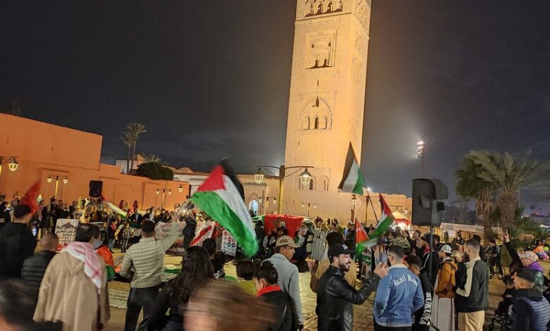مراكش:"المبادرة المغربية" تنظم وقفتها الأسبوعية دعماً لفلسطين. 10 وقفة المبادرة في مراكش 1 780x470 1