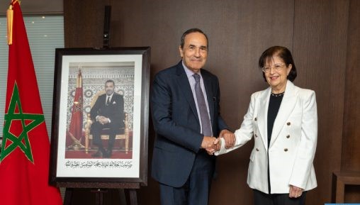 تسليم السلطة بين السيد الحبيب المالكي والسيدة رحمة بورقية بمقر المجلس الأعلى للتربية والتكوين والبحث العلمي. 1 Nouveau projet7 508x300 1