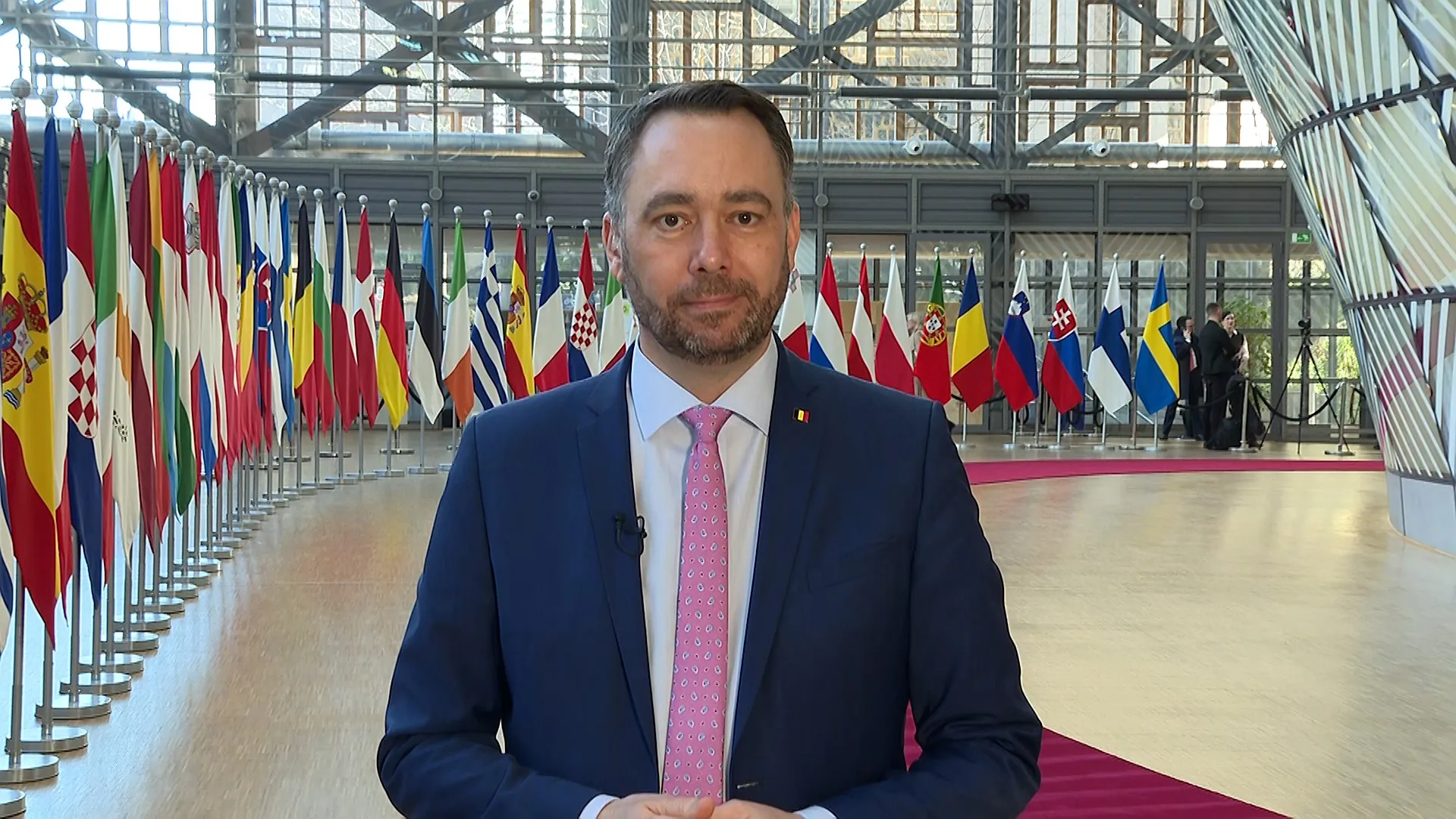 وزير الخارجية البلجيكي يطالب باتخاذ تدابير صارمة للحد من عنف المستوطنين في الضفة الغربية. 1 IMG 0774