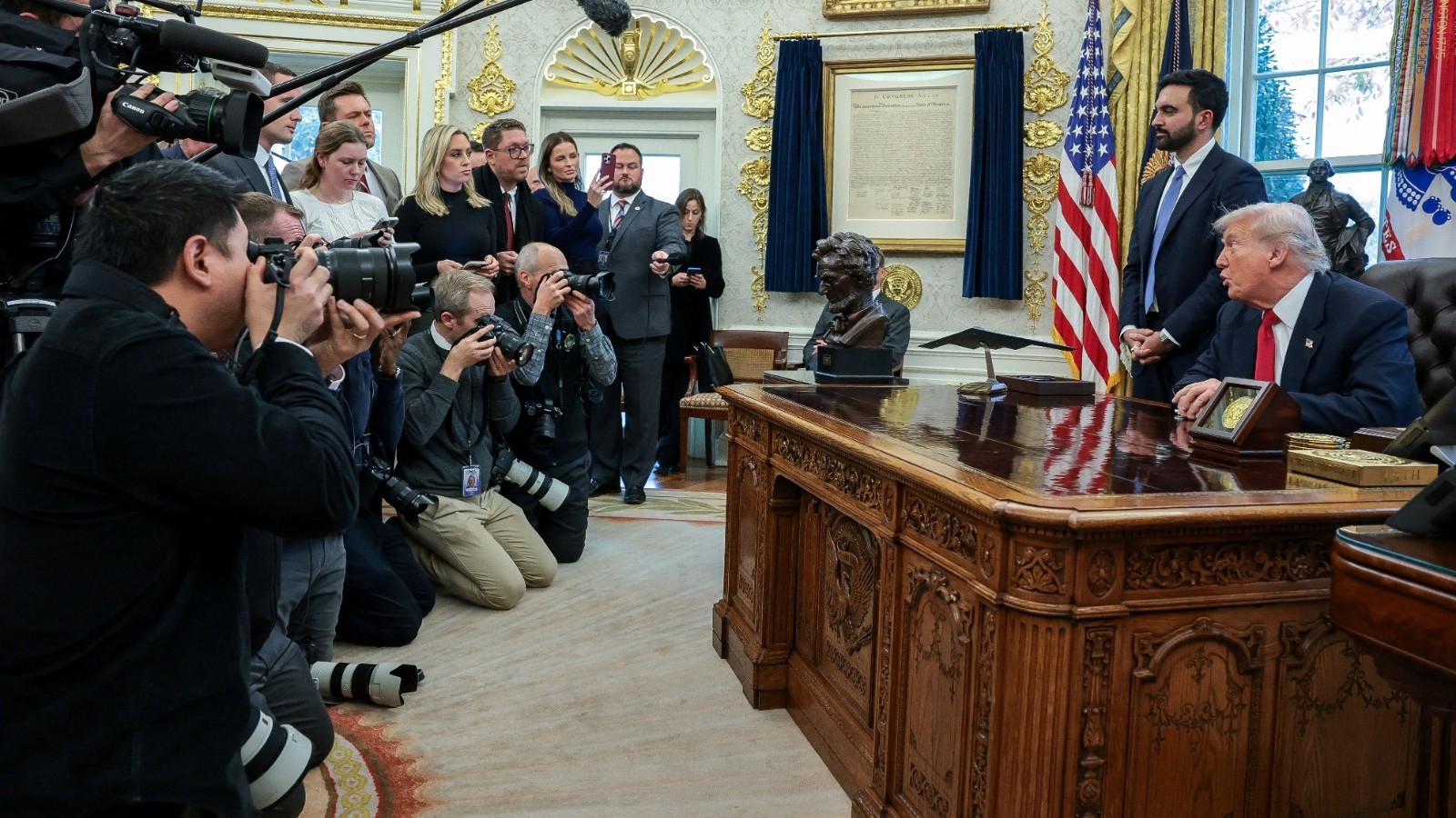 ممداني هو أول زائر للبيت الأبيض يتهم إسرائيل بارتكاب جرائم إبادة جماعية في غزة 7 ممداني في البيض الأبيض