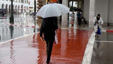 توقعات بزخات مطرية رعدية وهطول أمطار وتسجيل هبات رياح وارتفاع لدرجات الحرارة خلال النهار اليوم الخميس 7 pluie meteo