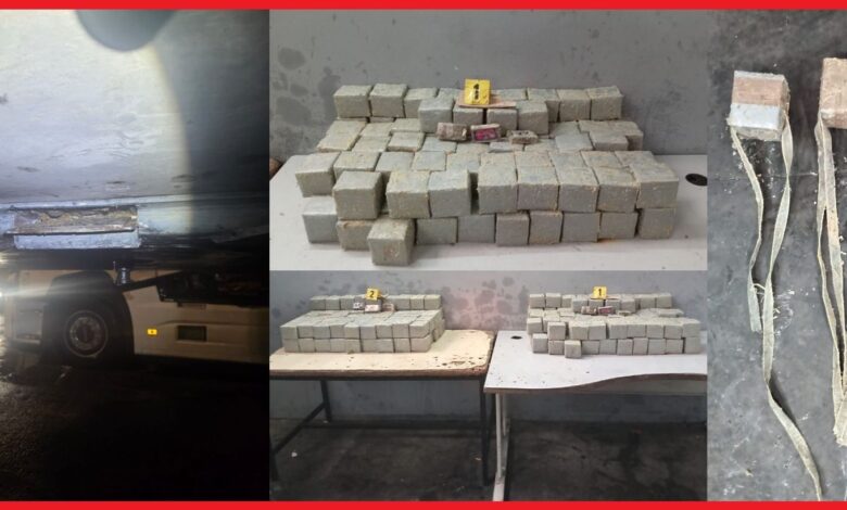 ميناء طنجة المتوسط: إحباط تهريب 181 كيلوغرام من "الشيرا" داخل هيكل شاحنة دولية. 1 WhatsApp Image 2026 04 08 at 23.53.45