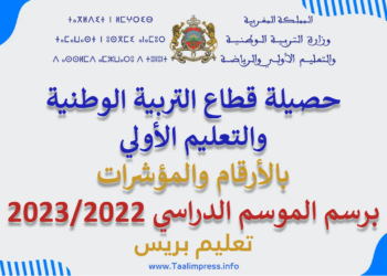 حصيلة قطاع التربية الوطنية والتعليم الأولي بالأرقام والمؤشرات برسم الموسم الدراسي 2023/2024