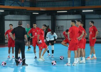 منتخب الصالات يجري اول حصة تدريبية بطشقند