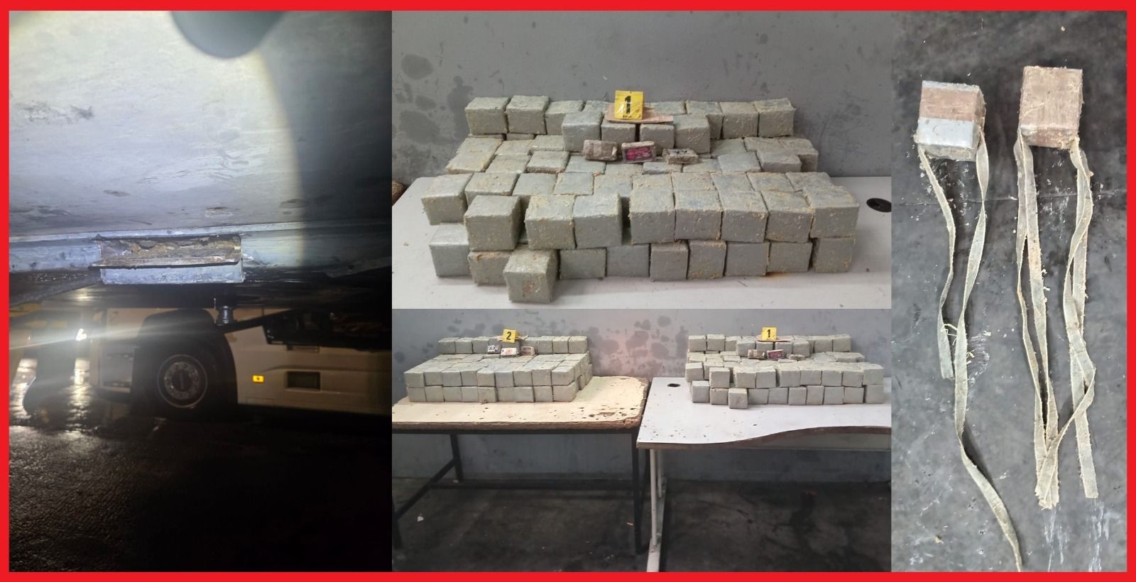 ميناء طنجة المتوسط: إحباط تهريب 181 كيلوغرام من “الشيرا” داخل هيكل شاحنة دولية.