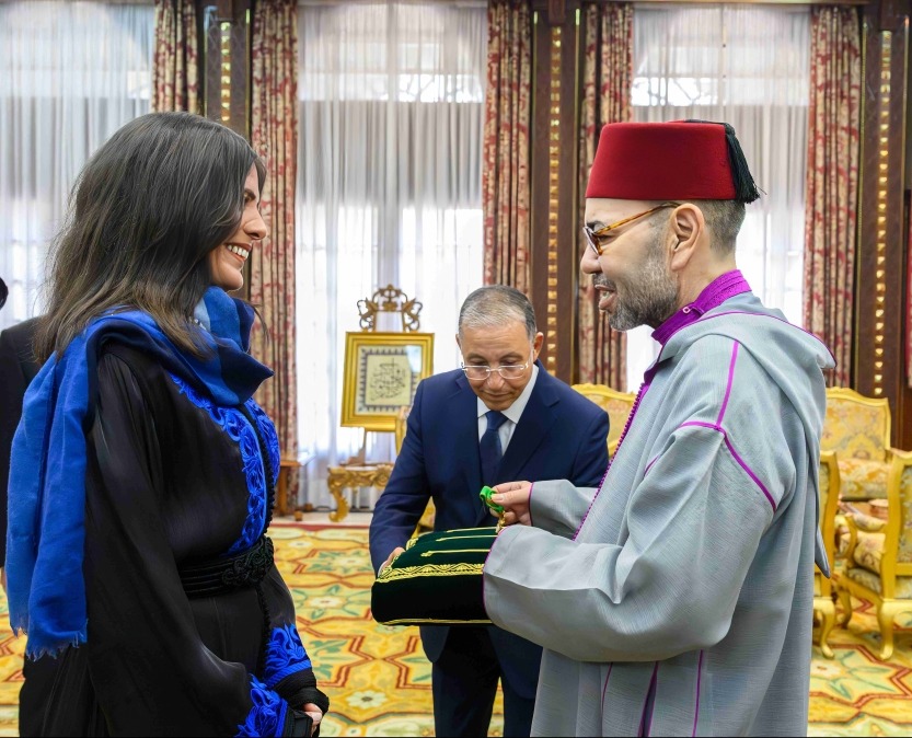 صاحب الجلالة الملك محمد السادس يستقبل المتسلقة نوال صفنضلة ويوشحها بوسام المكافأة الوطنية 1 719c082d327546f1928aa6e2b2148c0b
