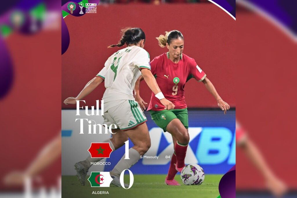 المنتخب المغربي سيدات يتخطى الجزائر بهدف نظيف ويقترب من بلوغ ربع النهائي. 2 Nouveau projet662