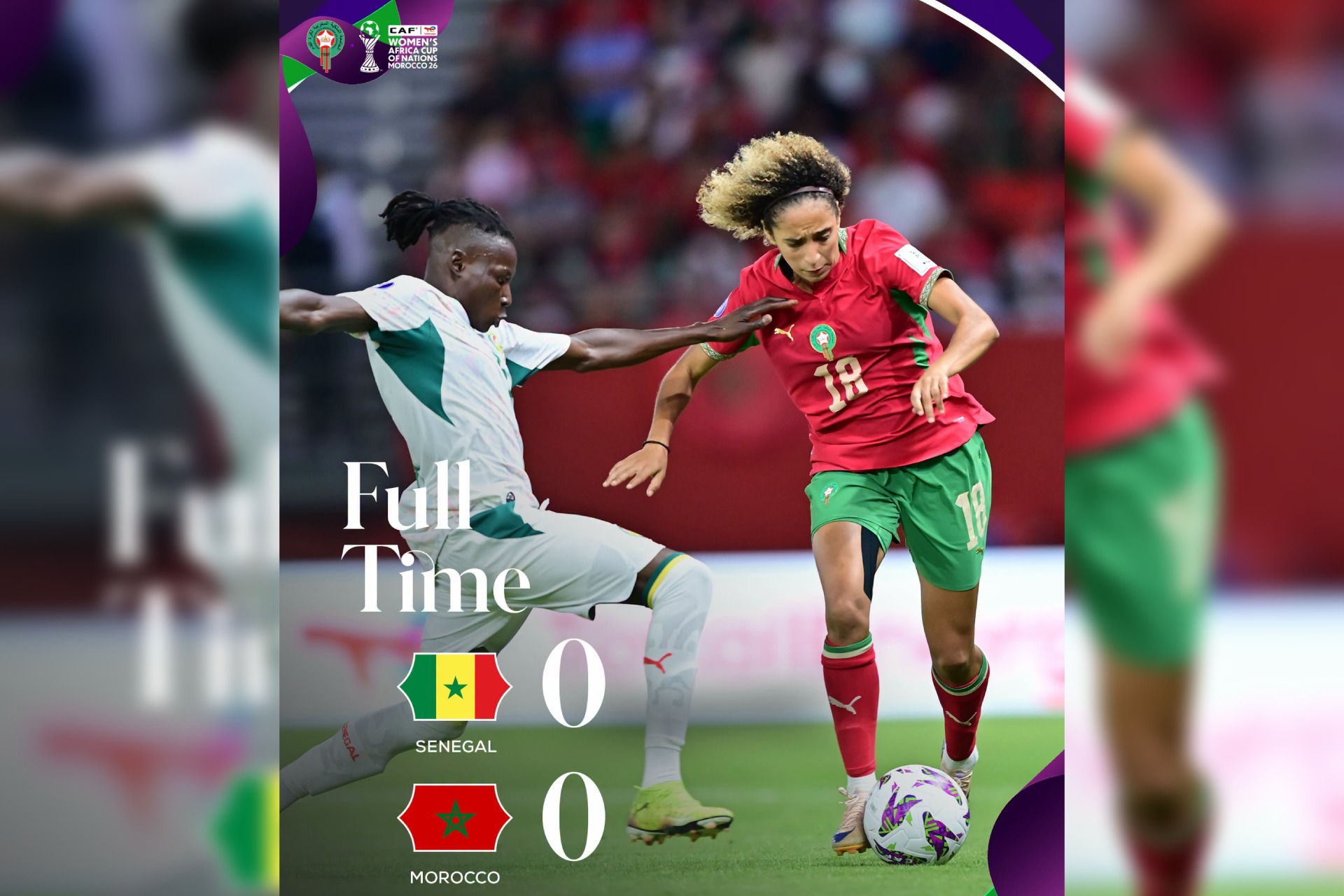 كأس إفريقيا للسيدات – المغرب 2026: لبؤات الأطلس يبلغن دور الثمانية عقب تعادلهم سلبياً مع المنتخب السنغالي.