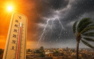 جريدة القرب 204 طقس الأحد: زخات رعدية ورياح قوية بعدة مناطق